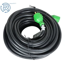 100FT 30Amp For Trailer Motorhome Camper 4 Prong RV Power Extension Cord L14-30