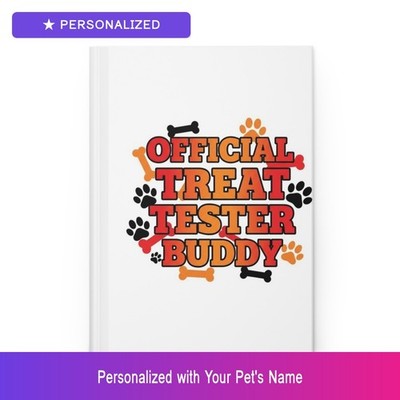 Custom Pet Treat Loving Journal Personalized Name Hardcover Easter Gift