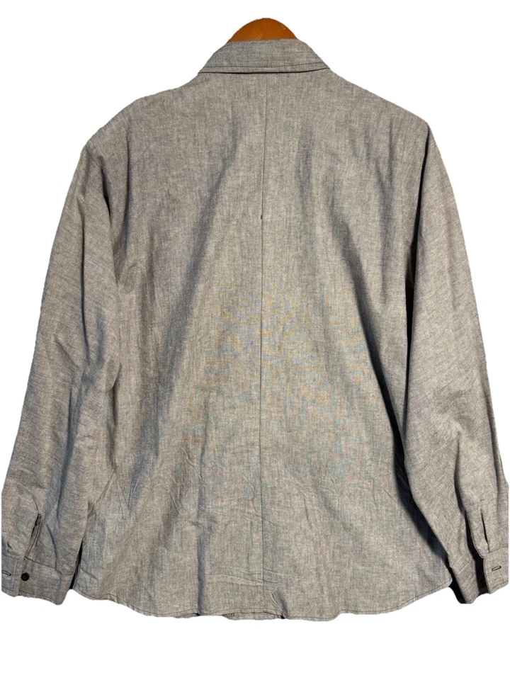 Camisa Roper Western Vintage Para Mujer Talla L Gris Gamuza Flecos Bordados Clásica Foto 2 de 4