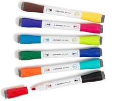 Dry Erase Markers with Eraser Magnetic Double-Ended Whiteboard Markers U Brands