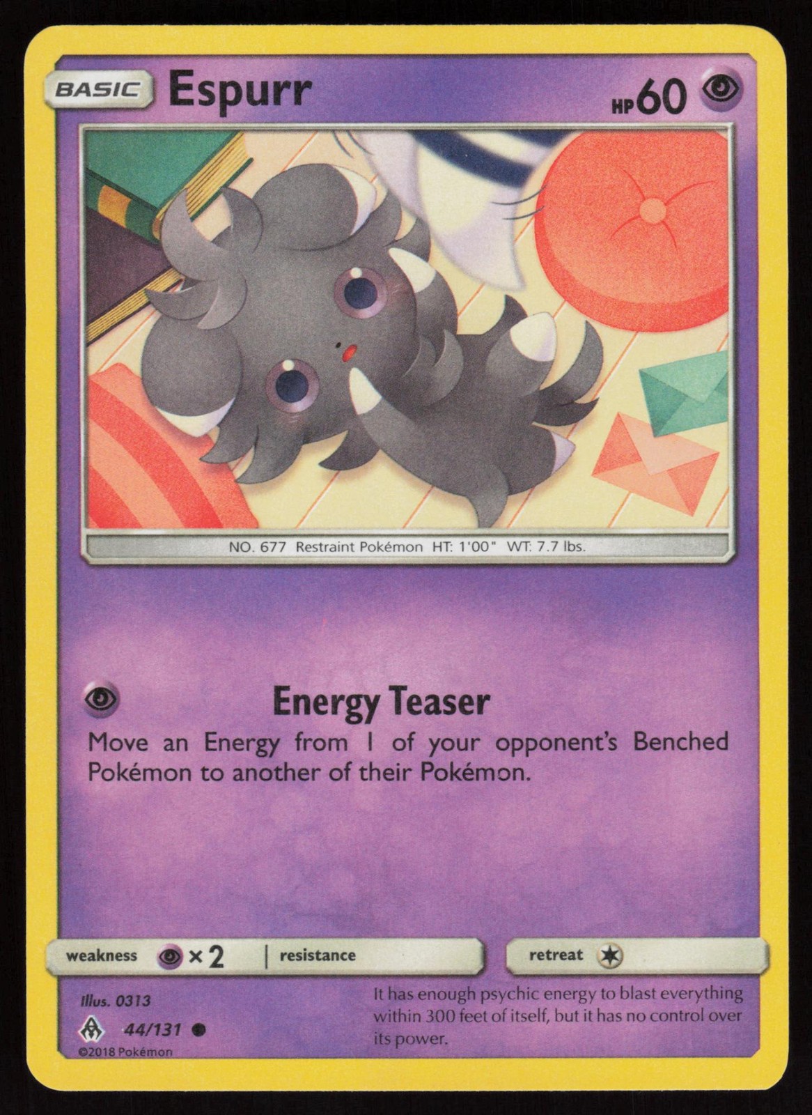 ESPURR 44/131 COMMON FORBIDDEN LIGHT POKEMON NM/M