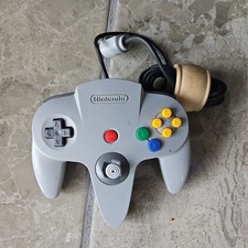 Official Nintendo 64 GRAY Controller AUTHENTIC   OEM N64 Remote NUS-005 USED