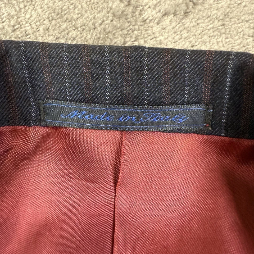 ISAIA Napoli Gray Blazer Sports Coat 100% Wool Super 120s sz 44R Made in ITALY - Image 4 of 4