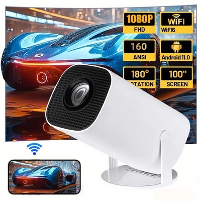 Mini Smart Beamer Full HD 1080P 180° Dreh portable Projector Videoprojektor NEU