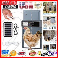 Automatic Chicken Coop Door Solar Powered, LCD Display Automatic Chicken Door...