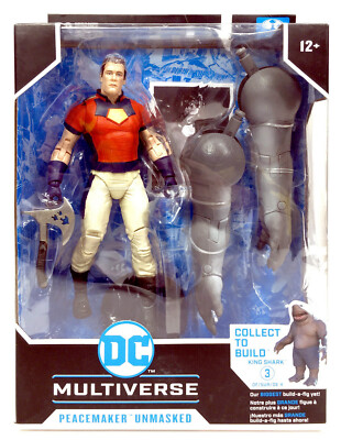 PEACEMAKER UNMASKED baf KING SHARK collect to build McFarlane SUICIDE SQUAD new
