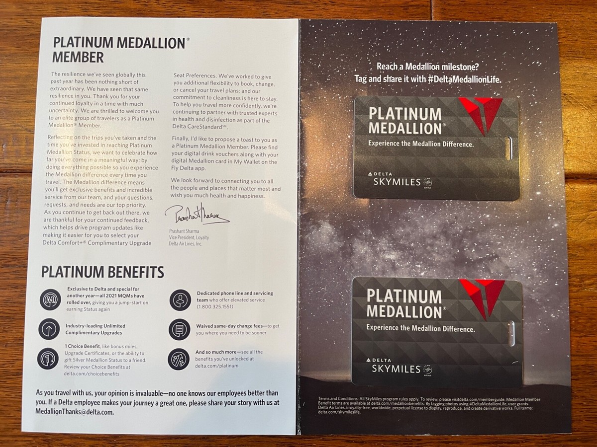 DELTA PLATINUM MEDALLION ネームタグ メタル製2枚セット デルタ航空