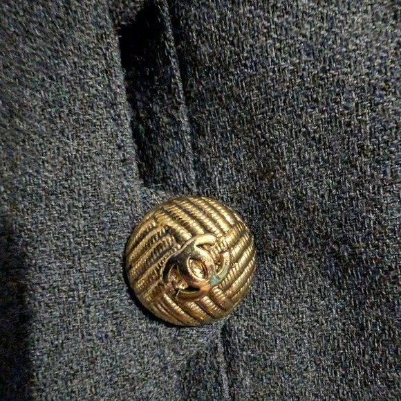 Autentico cappotto abito vintage CHANEL lana e seta taglia S M (38) Made in France