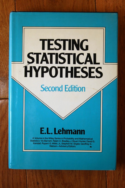 Testing Statistical Hypothesis E.L. Lehmann 1986 Mathematical Statistics HC/DJ