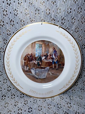 Limited Edition Pennsylvania Collector Plate w/Founding Fathers by Nick Ruggieri