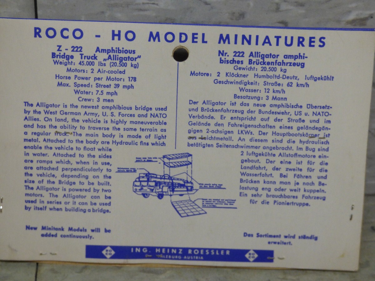 Roco Minitanks Modern US Alligator Amphibious Bridge Truck