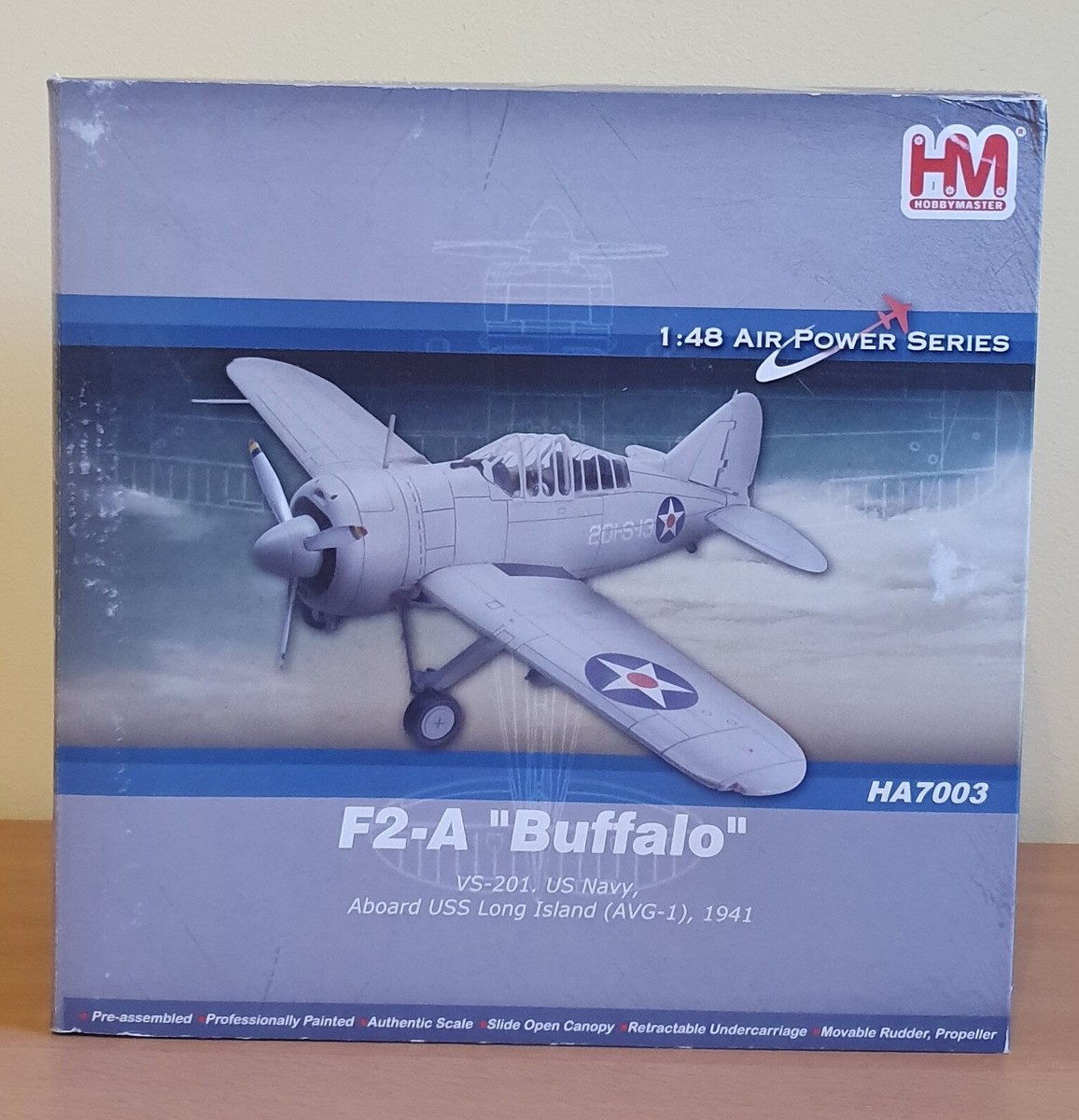 ★ホビーマスタ― 1/48ダイキャスト完成品 F2A-3バッファローHA7010 ☆ホビーマスタ― 1/48ダイキャスト完成品 F2A-3バッファロー