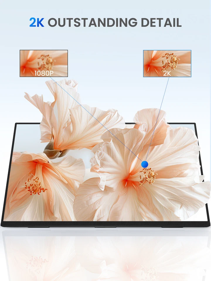 EVICIV 2K Portable Monitor 24,5 Zoll 2K 165Hz Tragbarer Monitore mit 2560 * 1440 - Bild 4 von 4