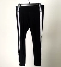 Xersion Fitted Leggings Women's Size M Black / White Workout Athletic Yoga