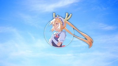 Anime girls pale clear sky tohru kobayashisan dragon Play Gaming Mat Desk