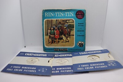 930-A-B-C SPANISH Rin-Tin-Tin 3 Reel set Packet 1950's Sawyers View-master