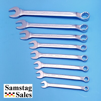Carl Walter 290/8 German Metric Combination Wrench Set 04952 Set of 8 DIN 3113