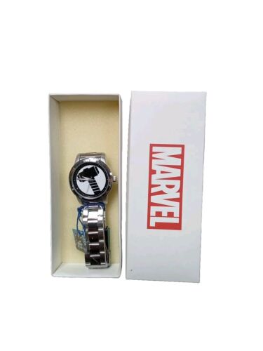 Marvel Thor Logo Watch Men’s Stainless Steel Band - Picture 1 of 2