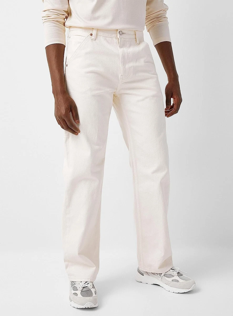 White cotton sale jeans for men