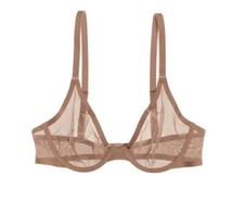 NWOT Cuup Bra34D The Plunge Mesh Taupe