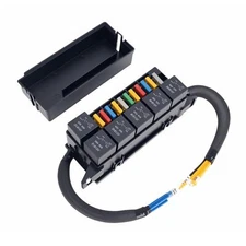 12V Fuse and Relay Box 11 Way 4 Pin 6 Slot Fuse Relay Block Universal Fuse Bl...