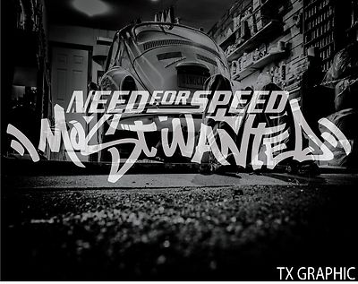 NEED FOR SPEED MOST WANTED DECAL STICKER VIDEO GAME LOGO #2