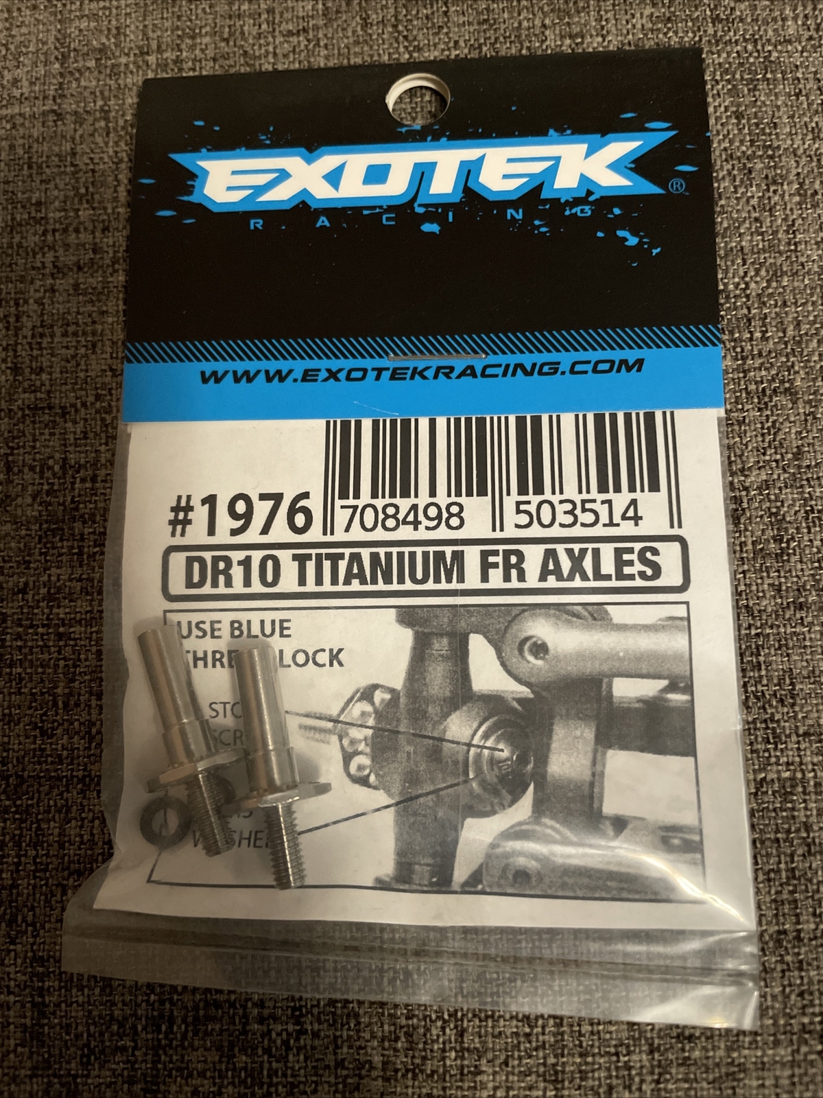 Essieu Arrière Titane Léger Exotek Pour Associated DR10 - Set CVA - Réf. 1944