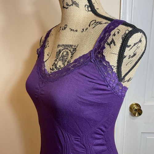 Y2K Babydoll Tank Top Trägertop XS - Small Lila - Bild 2 von 10