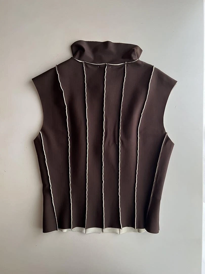 CAMICIA CHANEL LINE ZIP SS1999 taglia 36