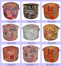 Pouf Ottoman Ethnic Assorted Patch Work Pouffe Poof Floor Pillow Foot stool
