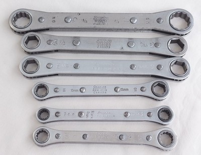 6x Snap On 0° Offset Spezialeinsätze Box Ende, Ratschenschlüssel / Schraubenschlüssel