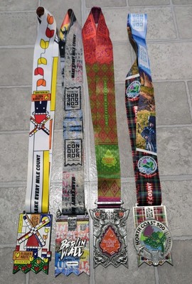 Conqueror Virtual Challenge Medals Lot Of 4 Berlin Angkor Wat Netherlands Coast