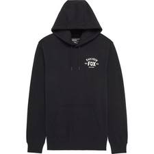 Fox Fleece Hoodie Core Slogan - Schwarz