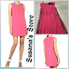NWT BCBG MAXAZRIA SIZE XXS ONIX BEGONIA SIDE EMBELLISHED SHIFT DRESS $338