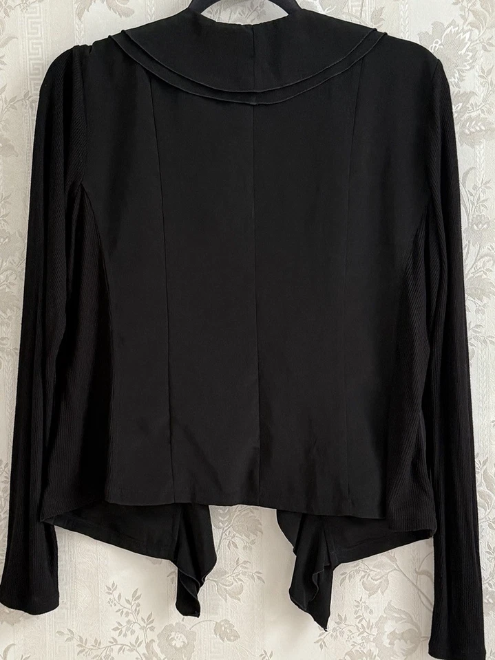 Винтажный Y2k с оборками кардиган куртка женщин Sz S ведьмы прихоти готический темно романтический - Изображение 3 из 4