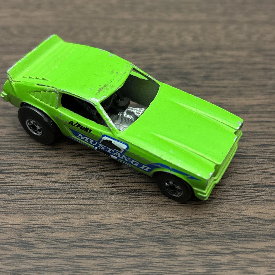 1969 Hot Wheels Blackwall Show Hoss Mustang II Funny Car Green Dragster - Image 3 of 4