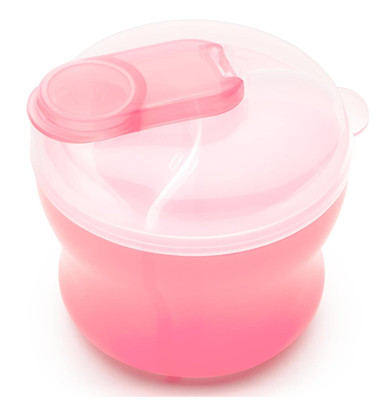 Munchkin Formula Dispenser for Baby Bottle Feeding On The Go, Easy-Pour Pink 