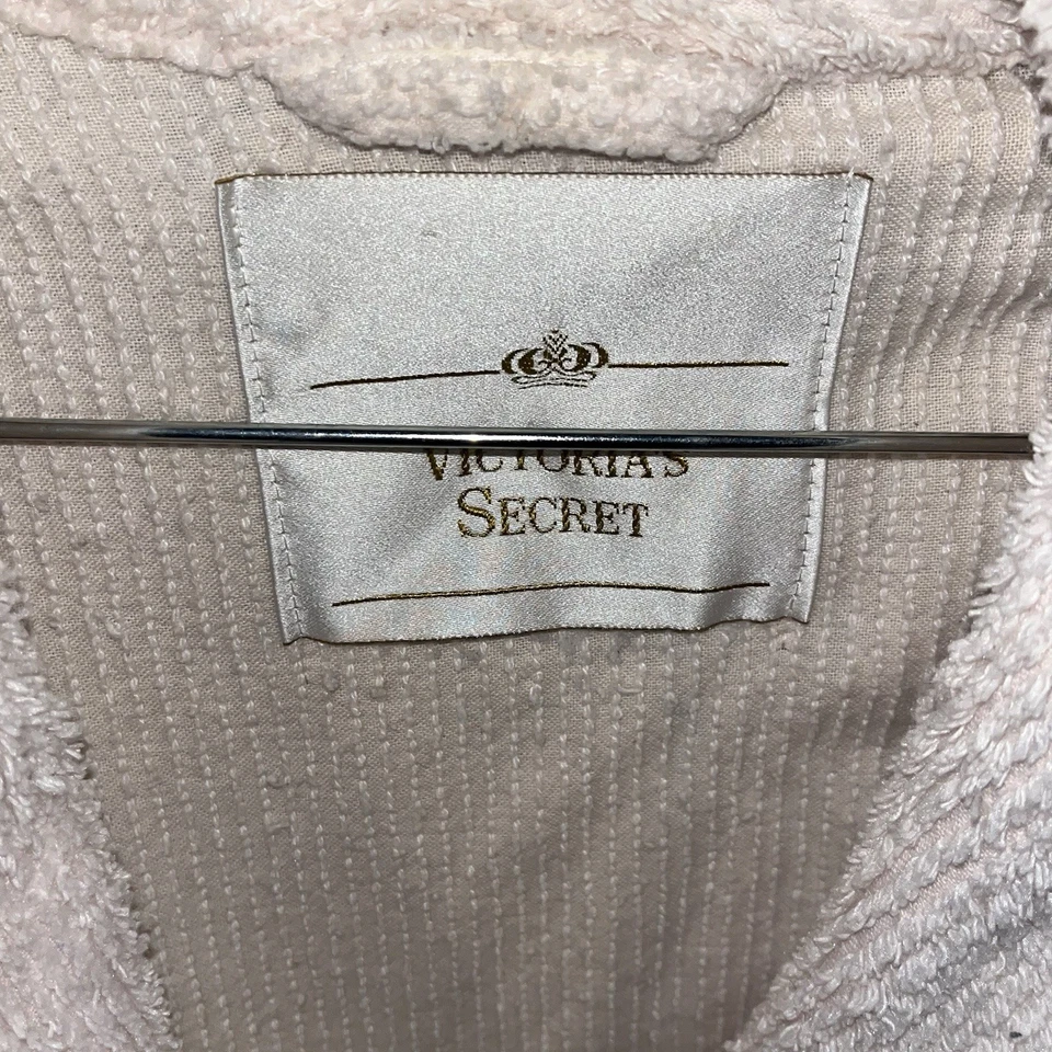 复古维多利亚的秘密黄金标签雪尼尔长袍 M 美国制造 100% 棉 — 第 3/4 张图片