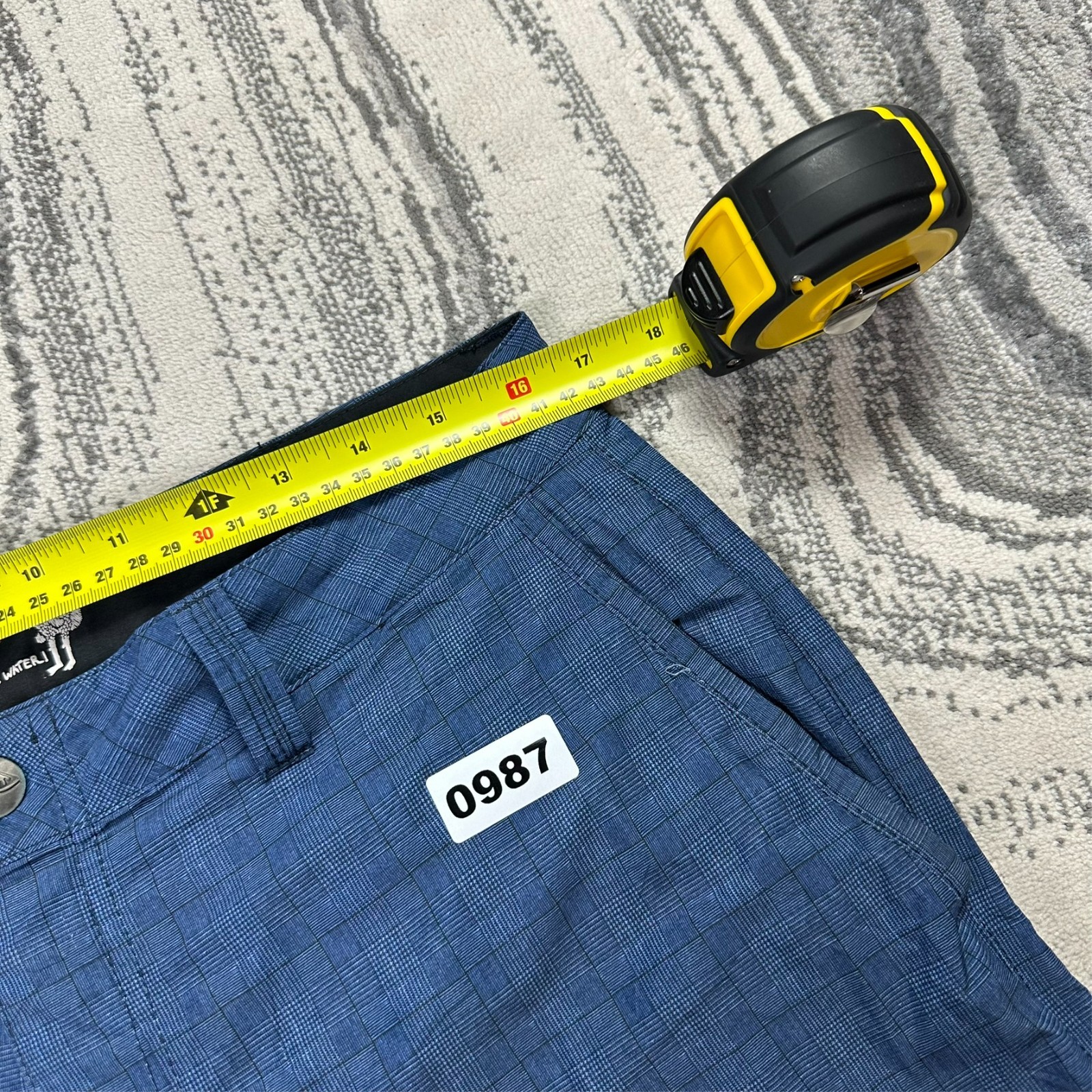 Vintage Quiksilver Amphibians 2000's Blue Plaid Hybrid Sz W33 Board Surf Shorts image 3