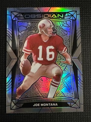 Joe Montana 2024 Panini Obsidian Silver SP /75 #174 49ers