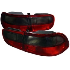 Fits 1992-1995 Honda Civic Tail Lights Chrome Housingred Smoke Lens Fits 1992-1995 Honda Civic Tail Lights Chrome Housingred Smoke Lens