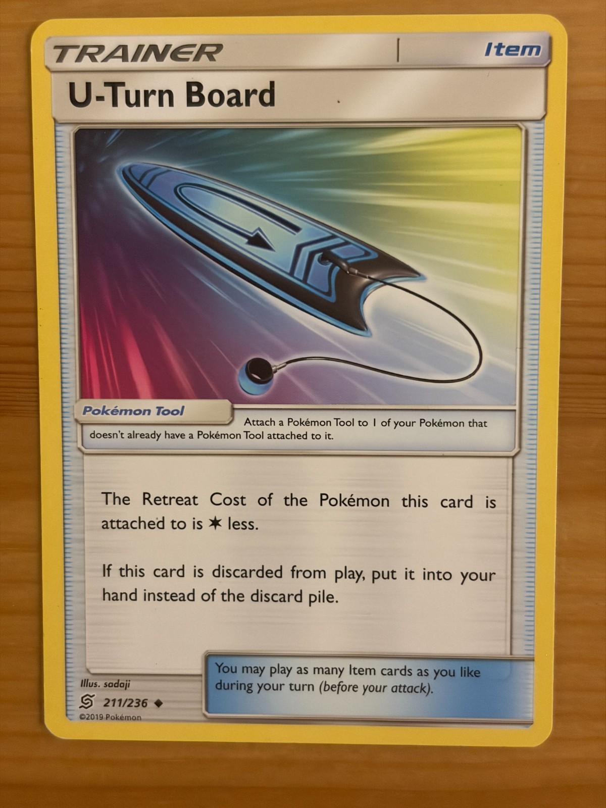 U-Turn Board 211/236 Regular Uncommon LP - Unified Minds 2019 - Pokemon TCG