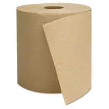 GEN 1825 8 in. x 800 ft. 1 Ply Hardwound Towels - Brown (6/Carton) New