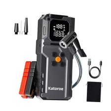 Jump Starter with Air Compressor, 4000A Car Battery Jump Starter Portable black