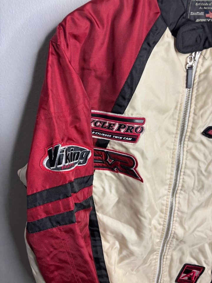 Chaqueta Avirex De Colección Para Hombre XL Roja Motocicleta Corredor 38 Pro Parche Años 90 6889 Foto 2 de 4