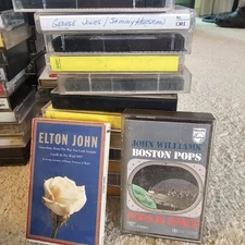 140 cassette tapes lot some sealed some not, very good, elton john, jazz, etc