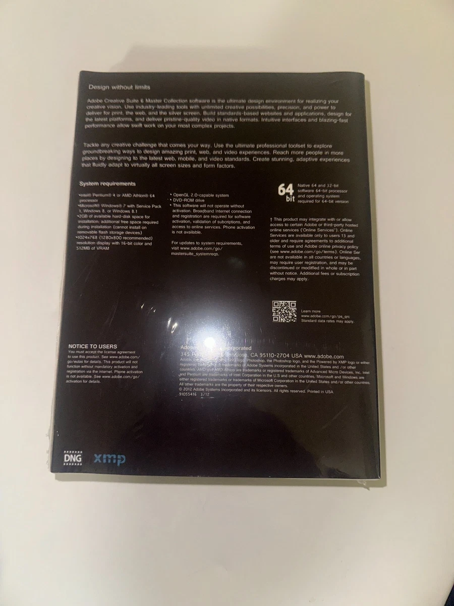 Caja CS6 Master Collection versión al por menor para Windows