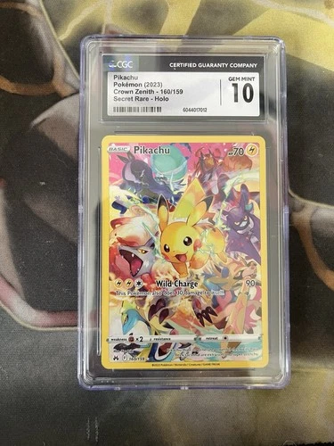 Pikachu (Secret) 160/159 Crown Zenith Holo CGC 10