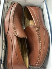 Deer Stags Shoes Mens Brown Loafers Slip On Memory Foam Comfort Drive Size 9M