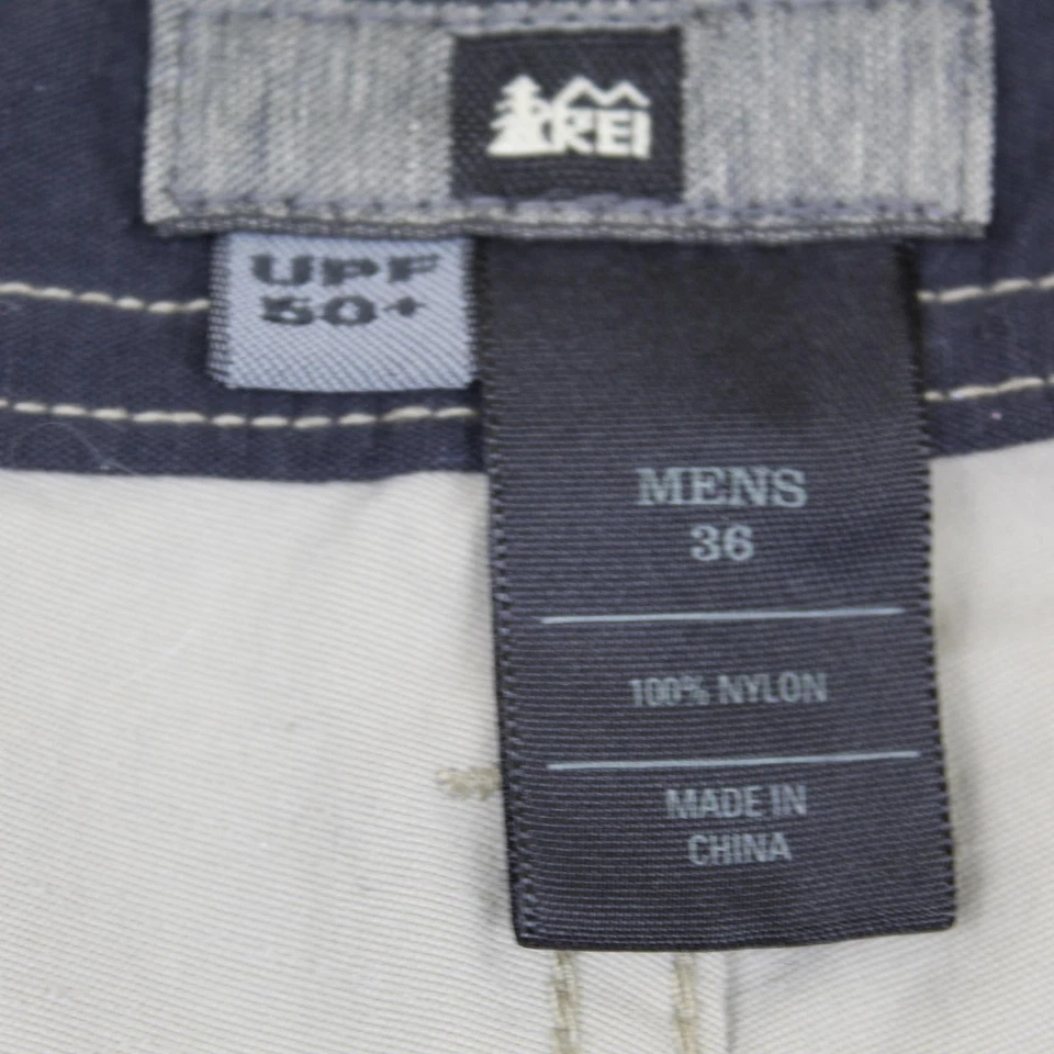 REI Shorts Mens 36 Tan Nylon UPF 50+ Outdoor Cargo Hiking Performance 34X10 - Image 4 of 4